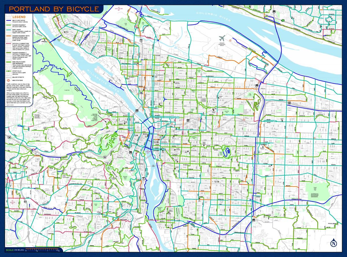 kaart Portland bike