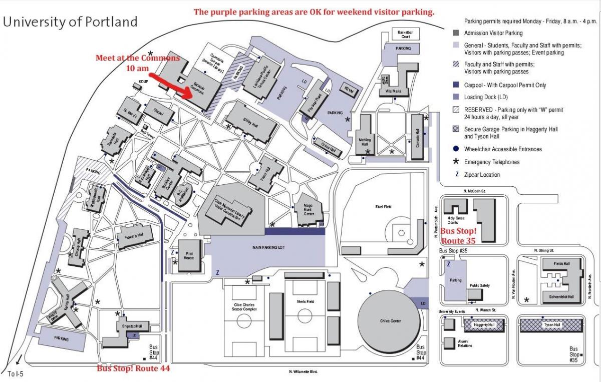 kaart Ülikooli Portland