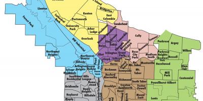 Kaart Portland ja seda ümbritsevate piirkondade