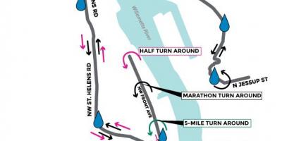 Kaart Portland maraton