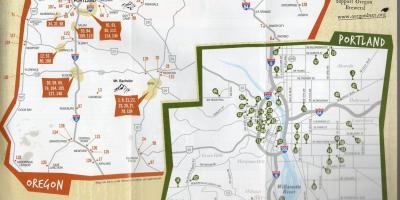 Kaart õlletehased Portland Oregon 